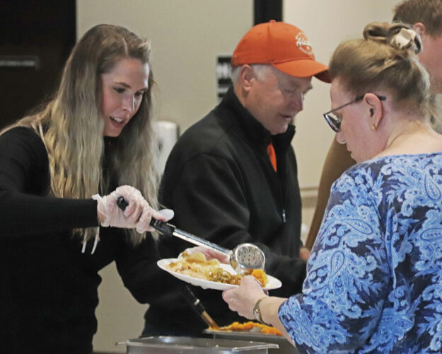 Sharing a community Thanksgiving dinner